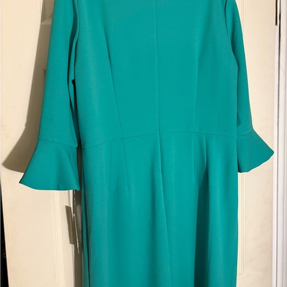 Donna Morgan Teal Long Sleeve Dress - Picture 7 of 7